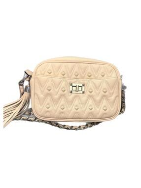 Valentino by Mario Valentino "Amel" Diamond-Stitched Leather Crossbody. (P47)